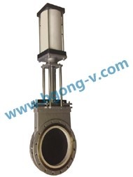 DIN/ANSI Pnuematic WCB ceramic knife gate valve